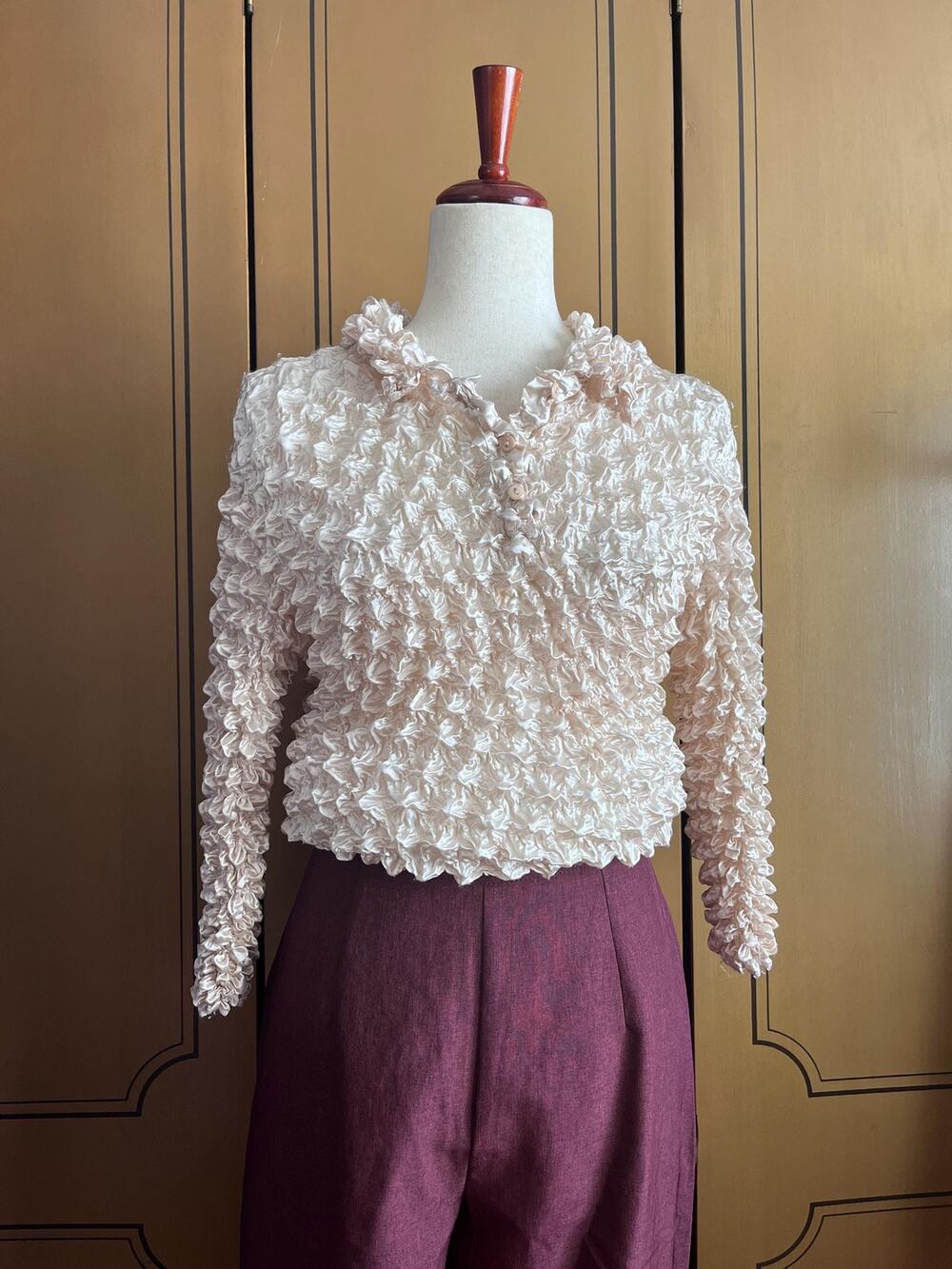 Popcorn top in champagne, unique size